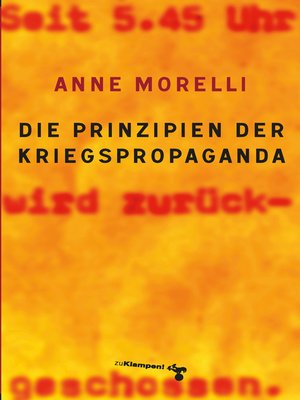 cover image of Die Prinzipien der Kriegspropaganda